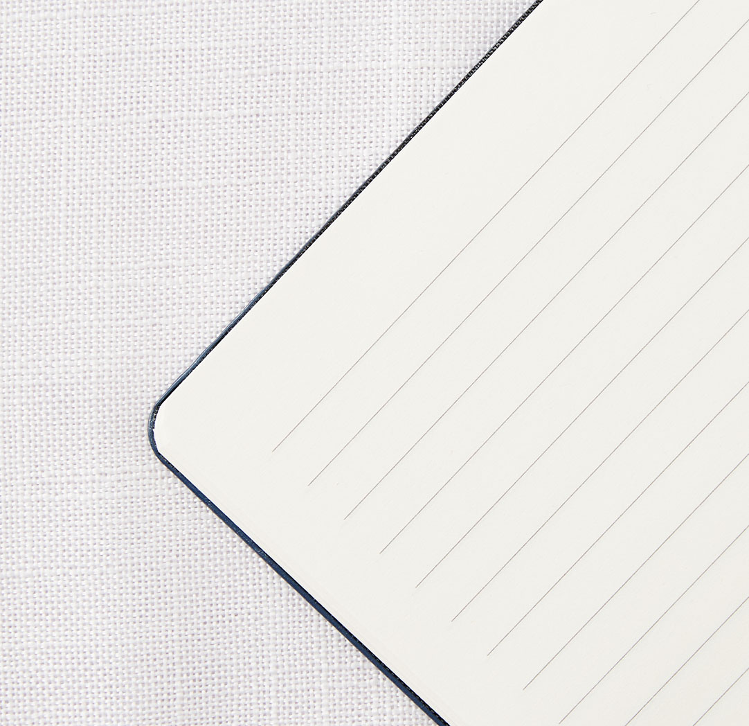 Personalized Navy Blue Leather Notebook