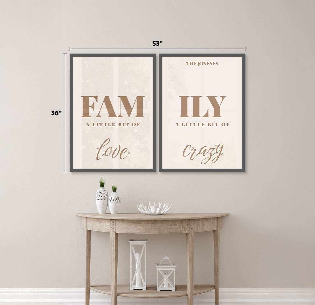 Set of 2 - Themed 20x30 Grey Frames