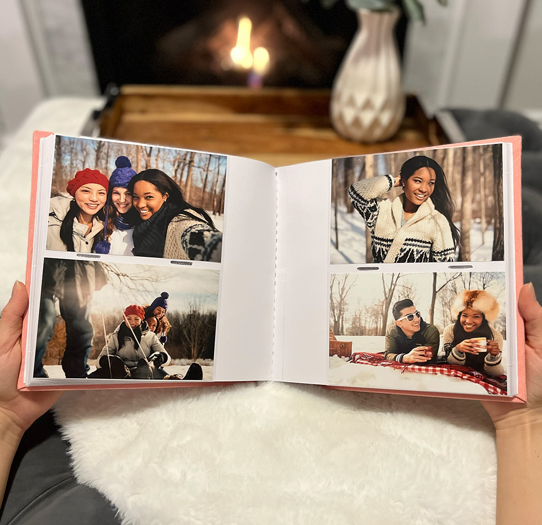 Photo Album - 4x6 Coral Linen