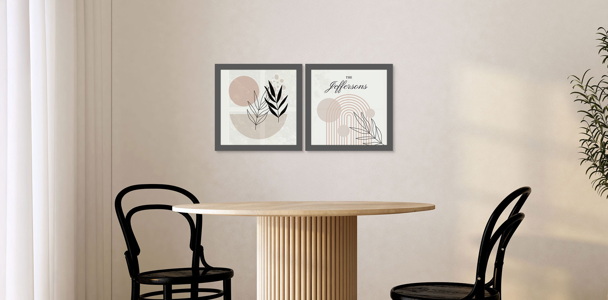 Set of 2 - Themed 12x12 Grey Frames