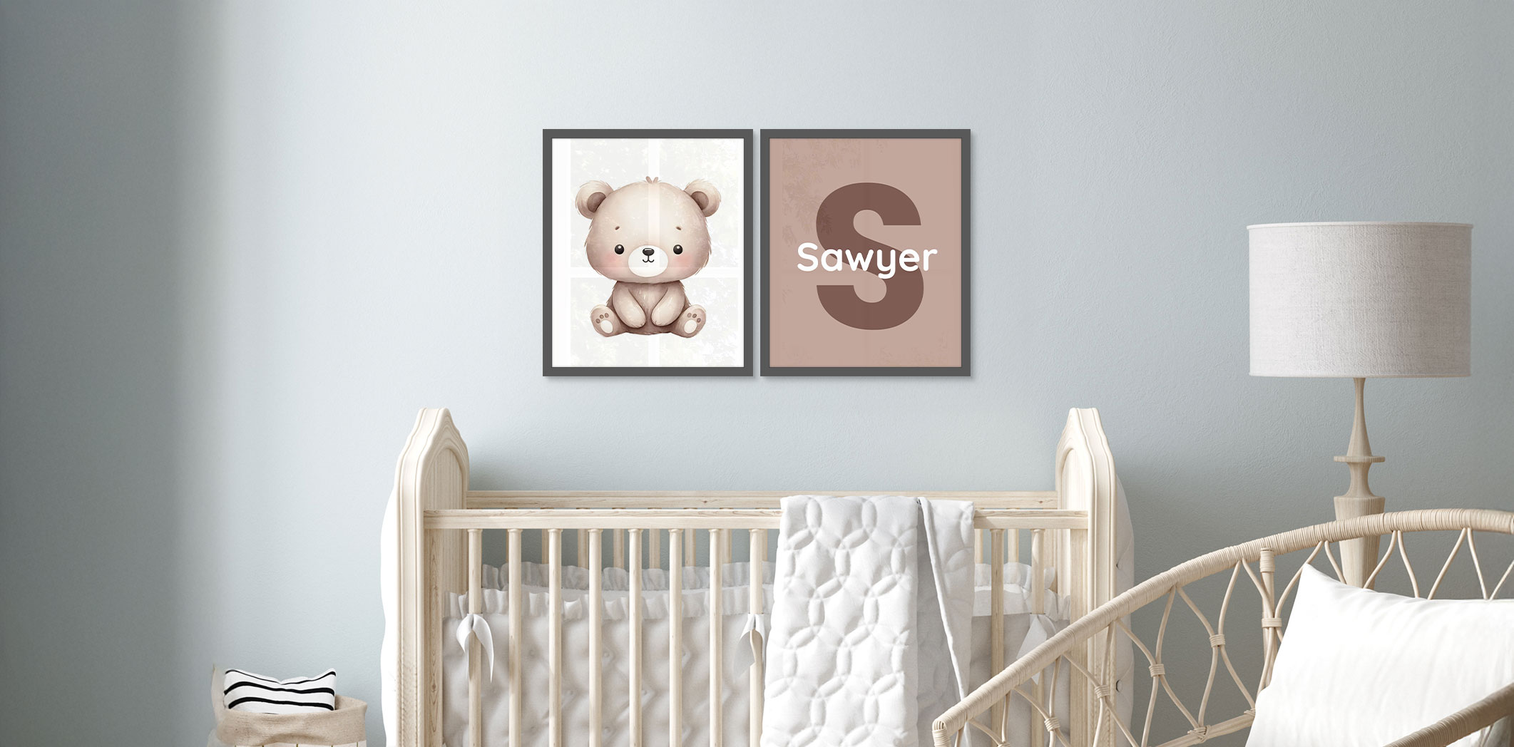 Set of 2 - Themed 16x20 Grey Frames