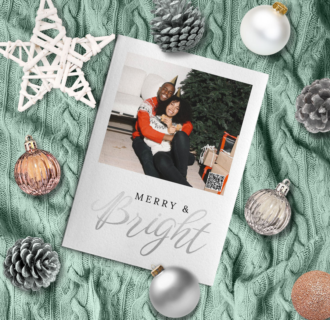 5x7 Flat Soft Touch Foil Video Greeting Cards