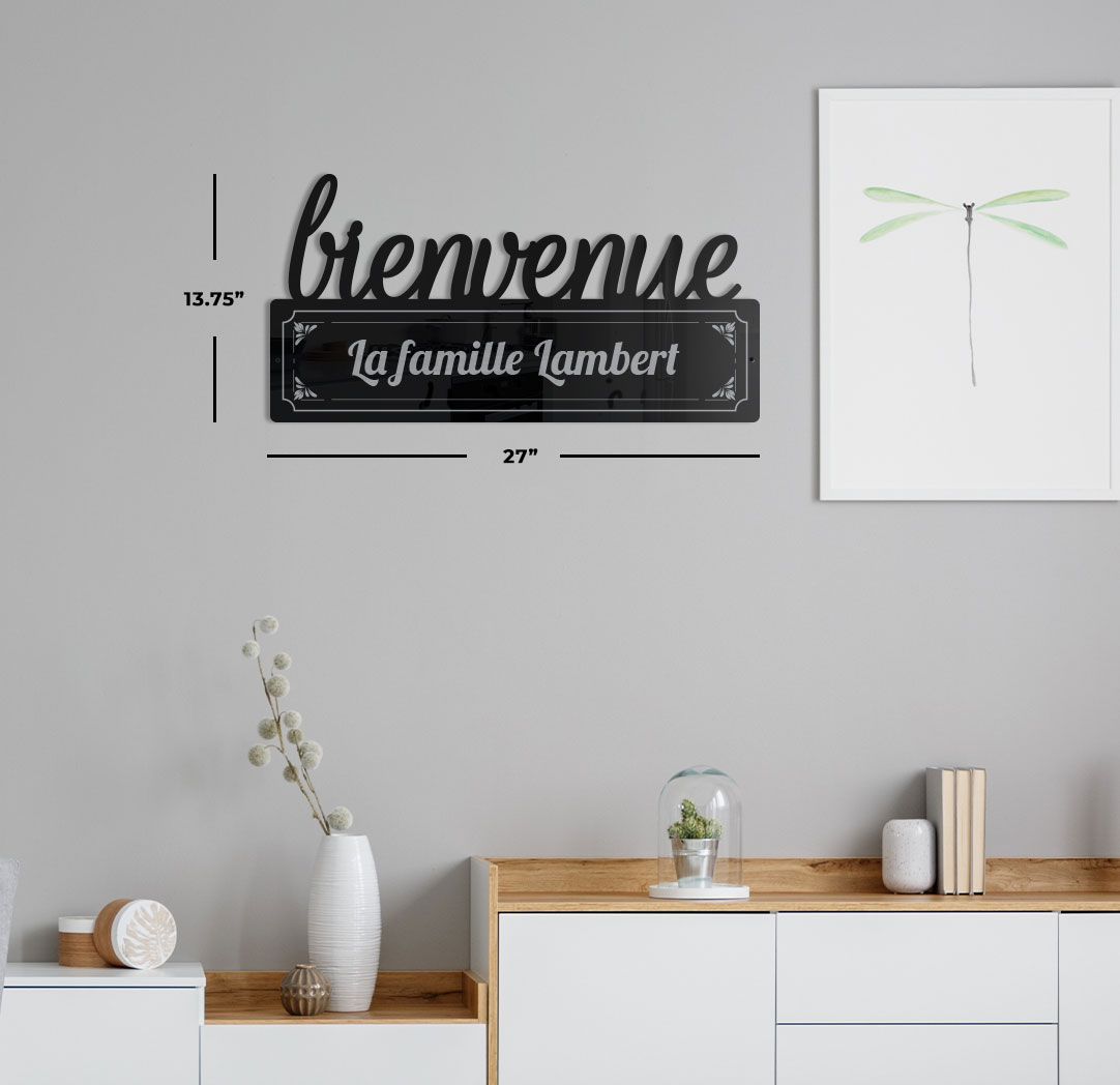 Bienvenue Sign 27" 
