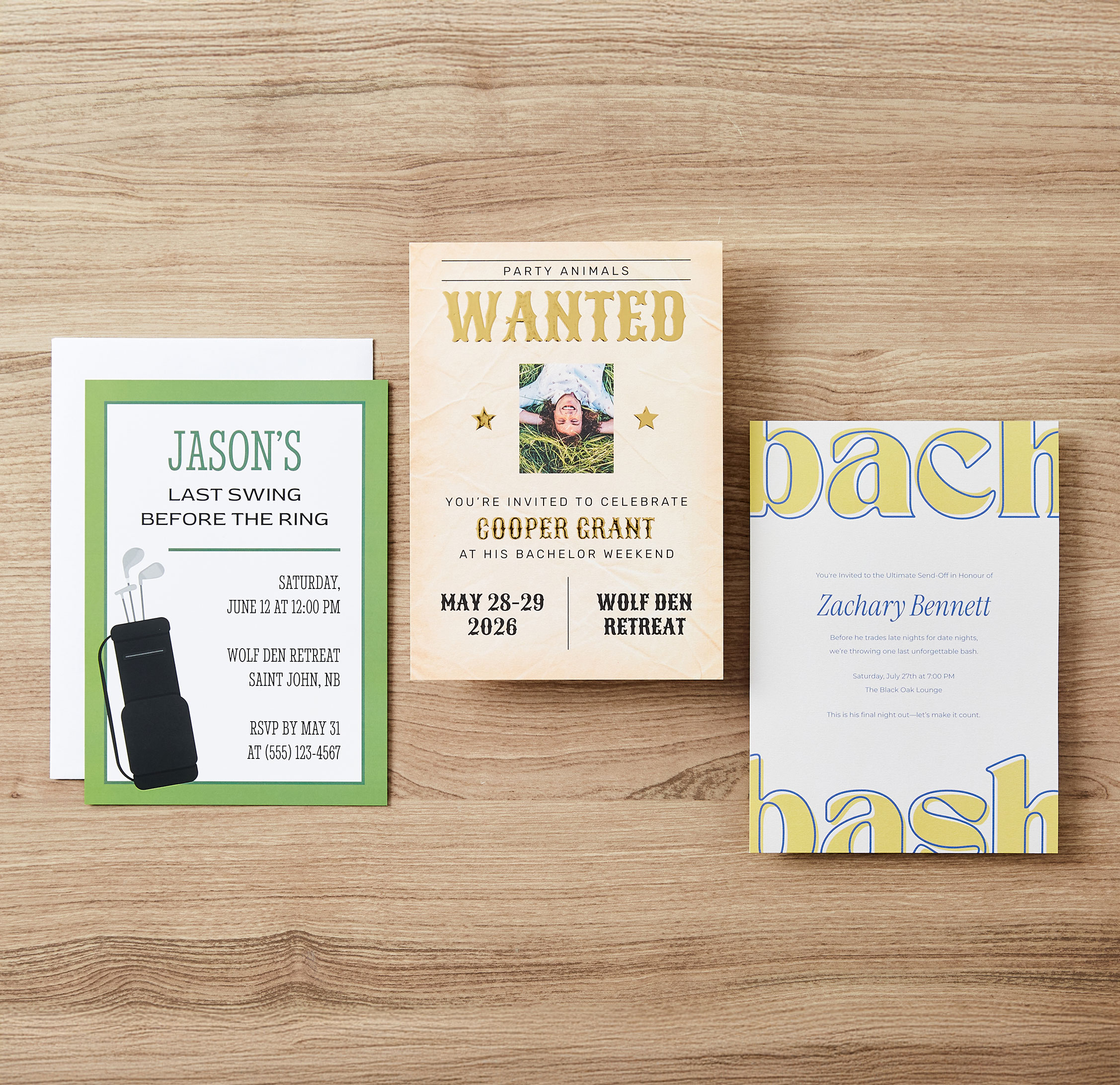 5x7 Soft Touch Bachelor/Bachelorette Party Invitations