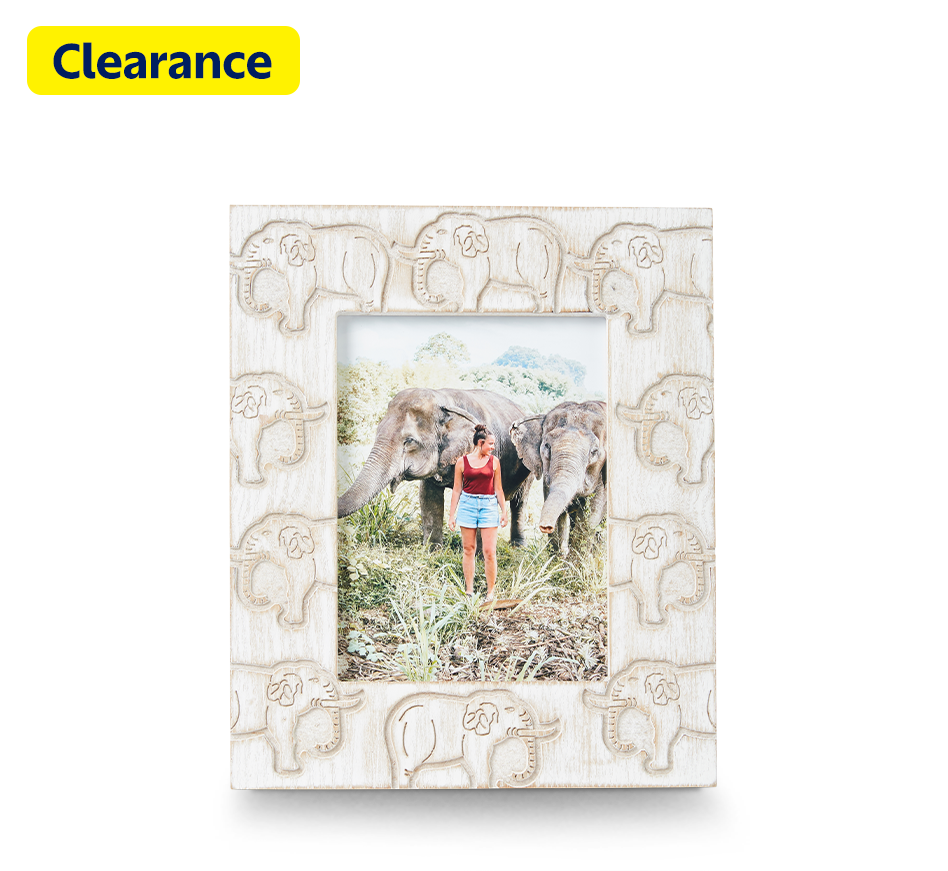 6x8 Carved Elephant Frame