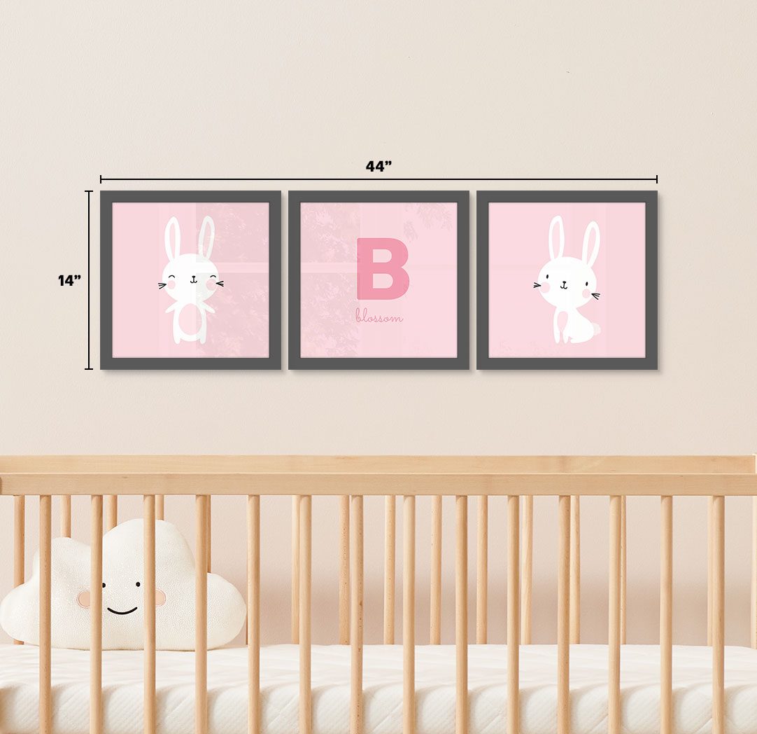 Set of 3 - Themed 8x8 Grey Frames