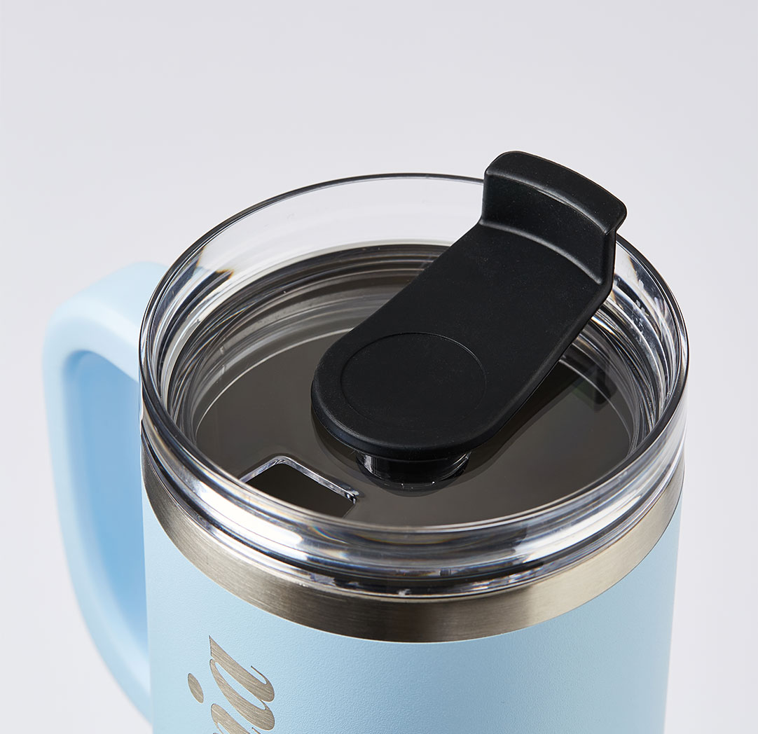 40oz. Light Blue Personalized Travel Tumbler