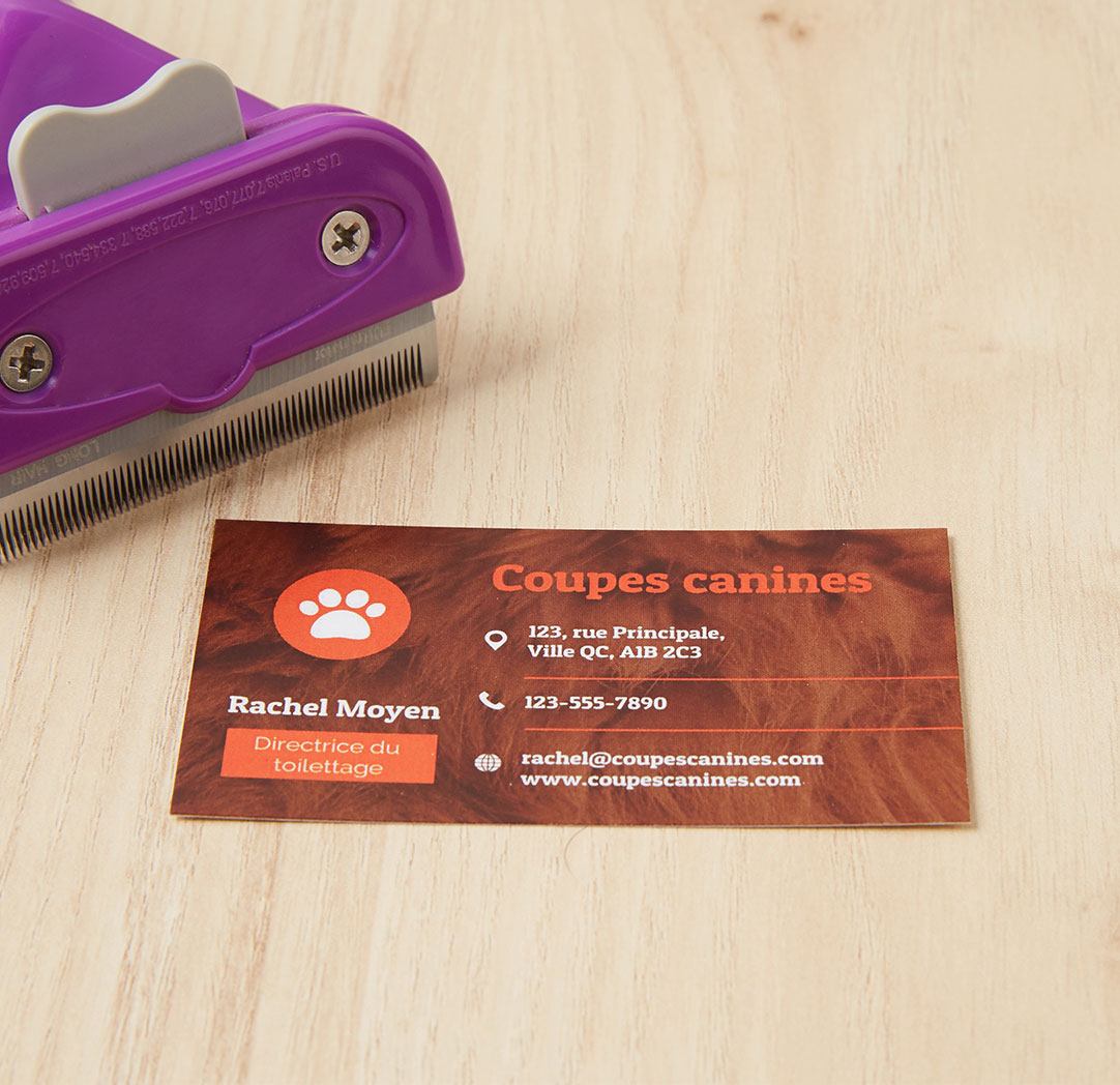Cartes professionnelles, impression sur un côté
