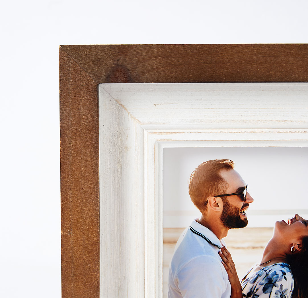 Cadre triple en bois 4 x 6 po (3)