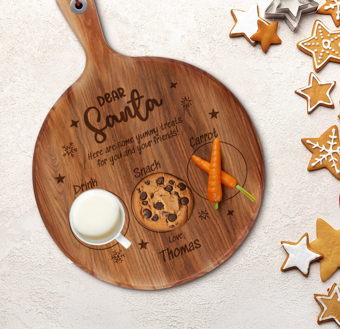 Personalized Round Acacia Wood Cutting Board