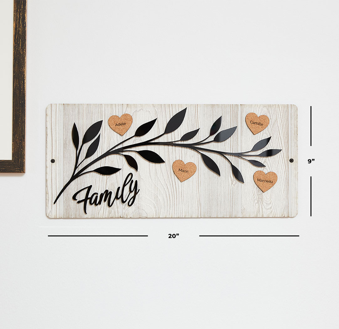 Family Wall Sign - Light Wood