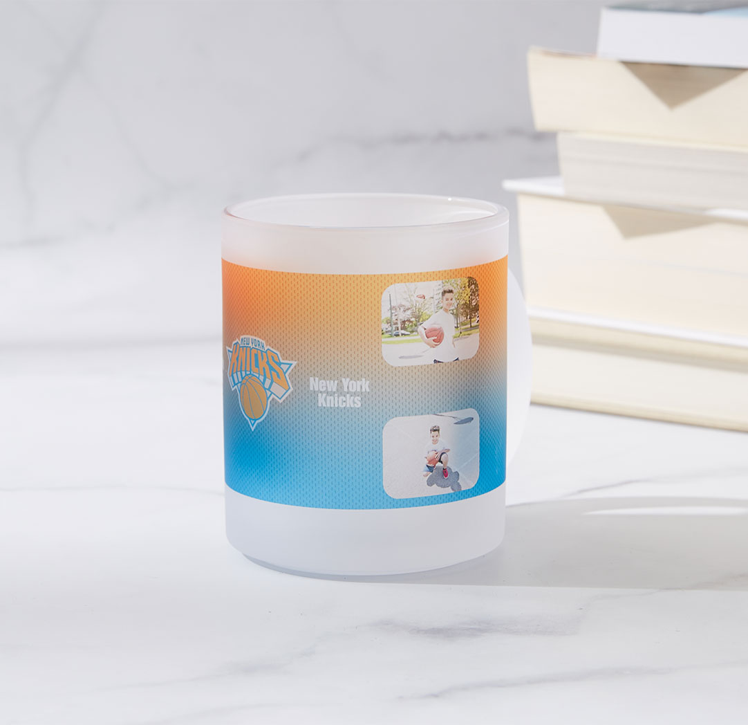 Tasse de 10 oz NBA en verre givré