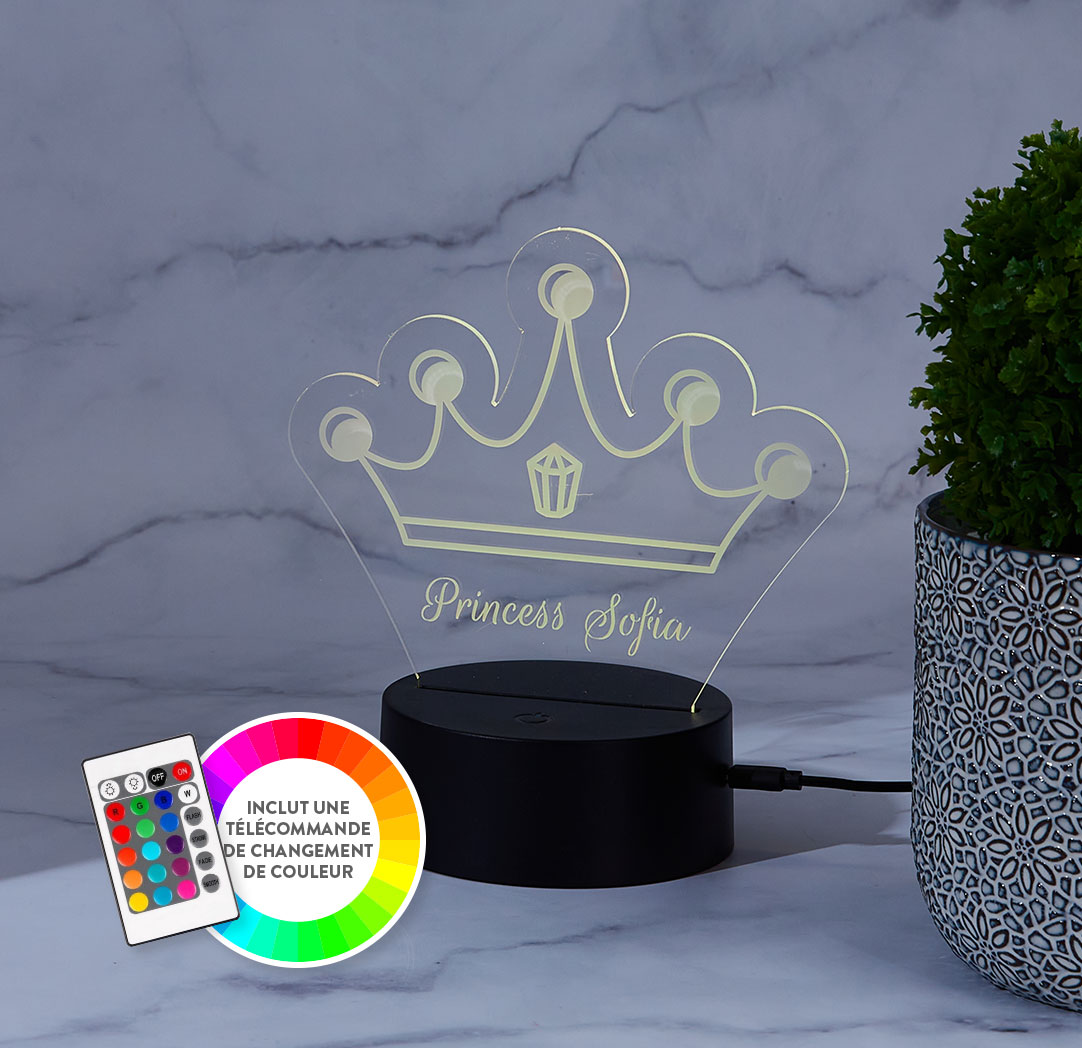 Panneau à DEL personnalisé noir - Couronne