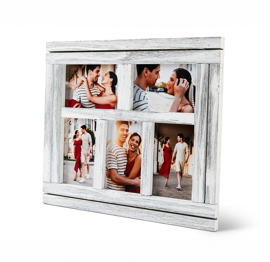 Cadre en bois blanc rustique 4 x 6 po (5)