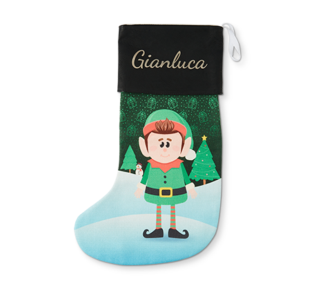 Personalized Stocking - Boy Elf