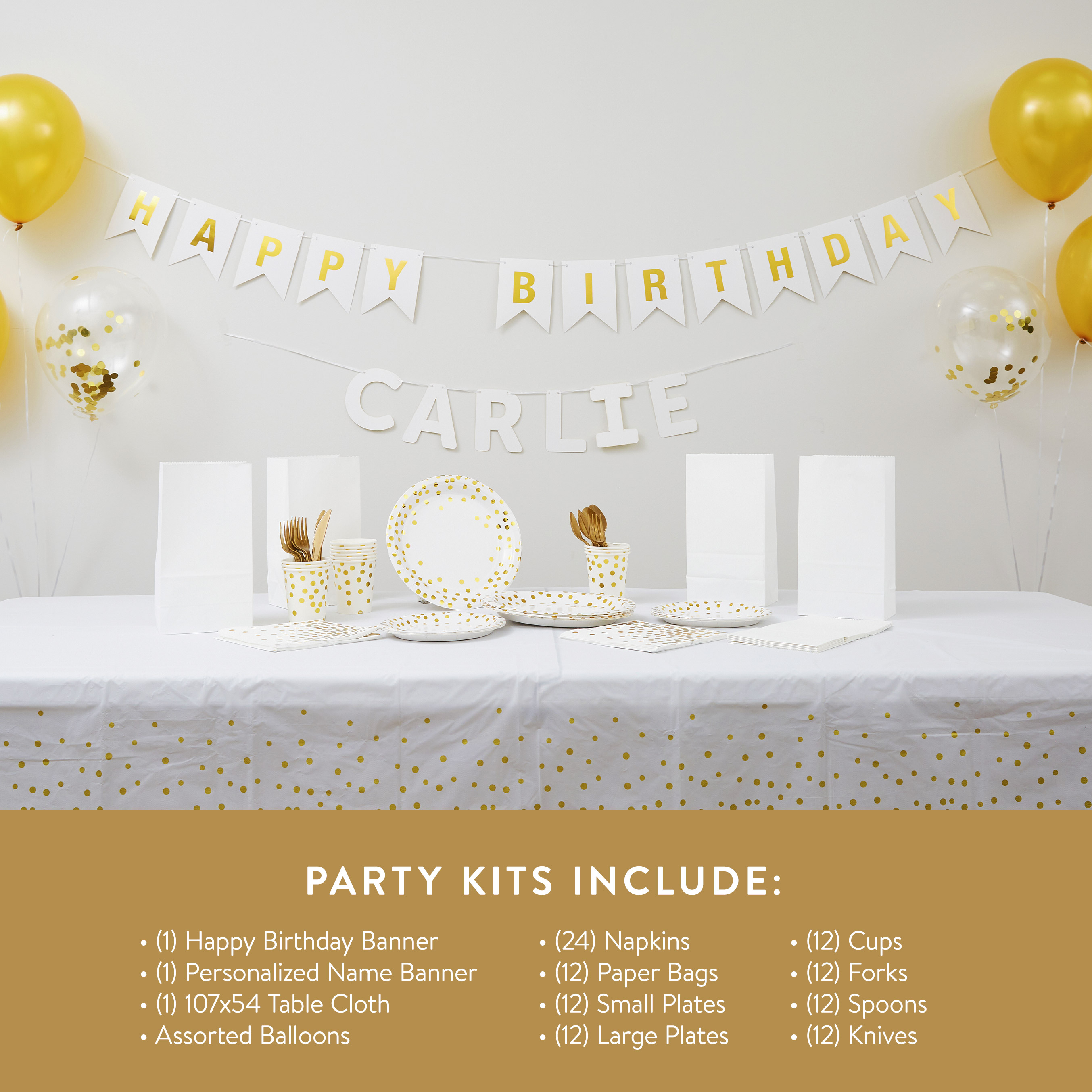 White & Gold - Party Kit