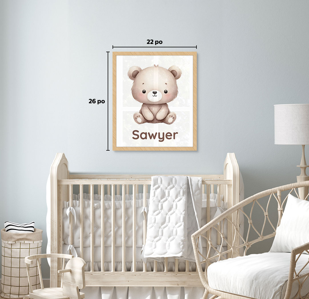 Affiche Étincelle thématique avec cadre en bois de 16 x 20 po