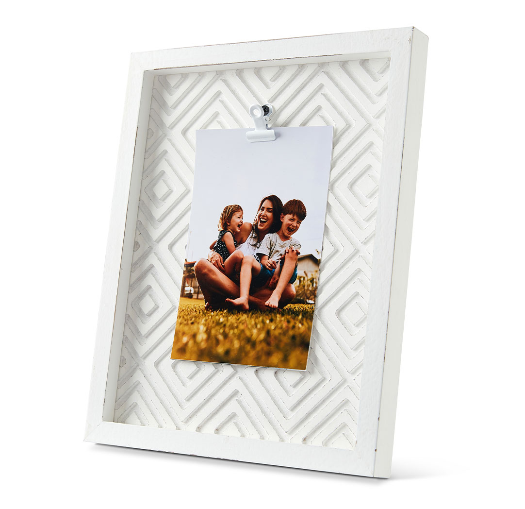 Cadre à pince en bois sculpté 4 x 6 po