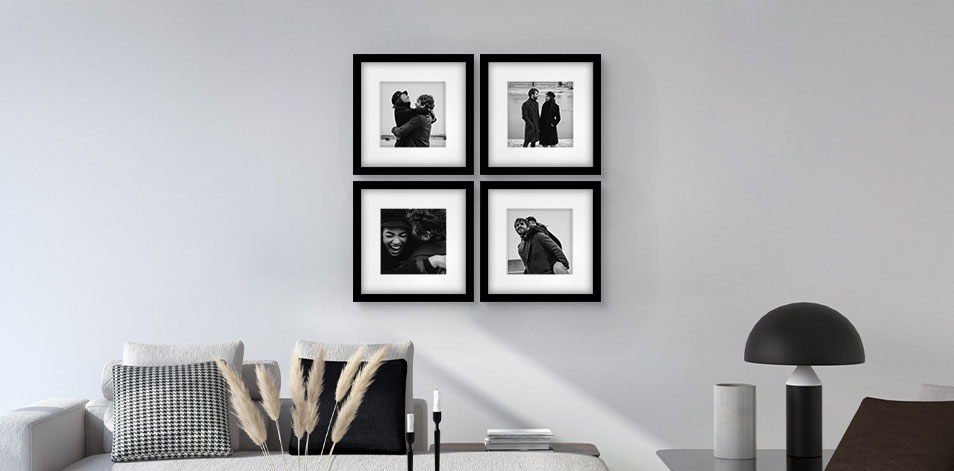 8x8 Black - Set of 4