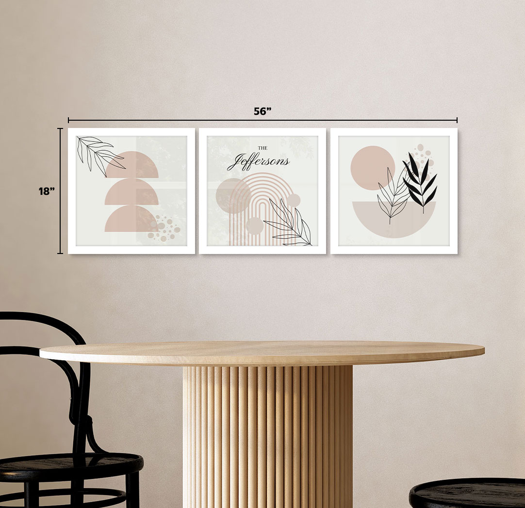 Set of 3 - Themed 12x12 White Frames