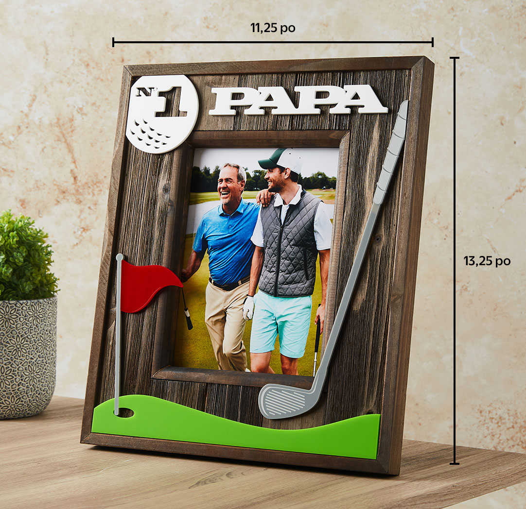 Cadre de bois Golf 6 x 8 po (Papa)