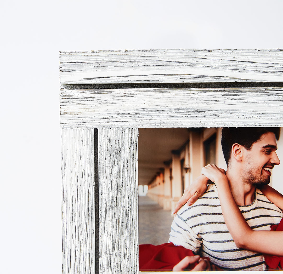 Cadre en bois blanc rustique 4 x 6 po (5)