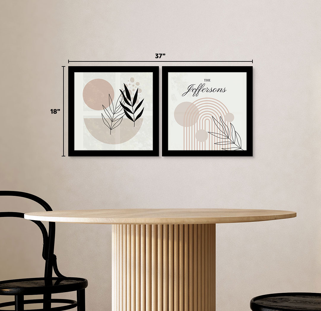 Set of 2 - Themed 12x12 Black Frames