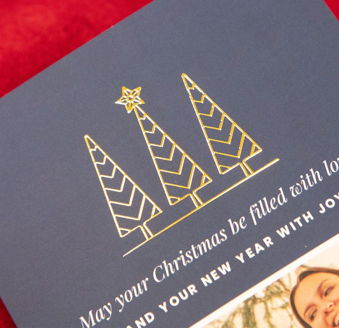 5x7 Flat Soft Touch Foil Video Greeting Cards