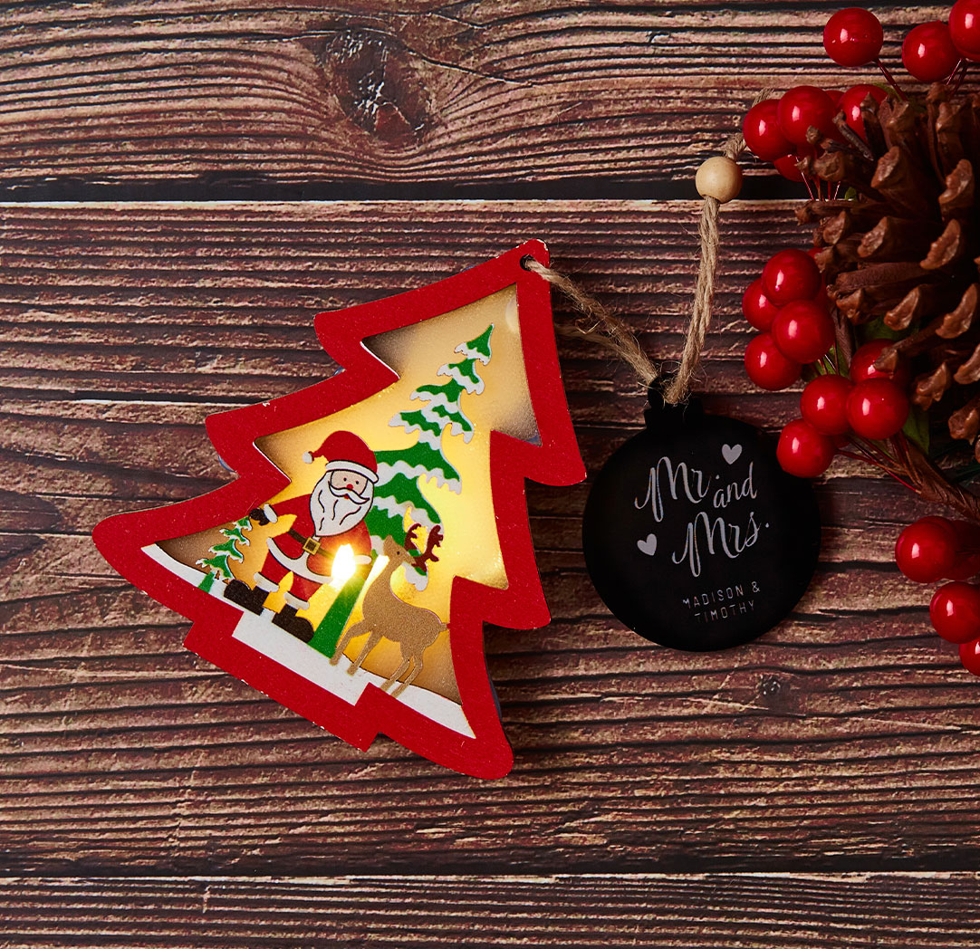 Personalized LED Ornament - Tree