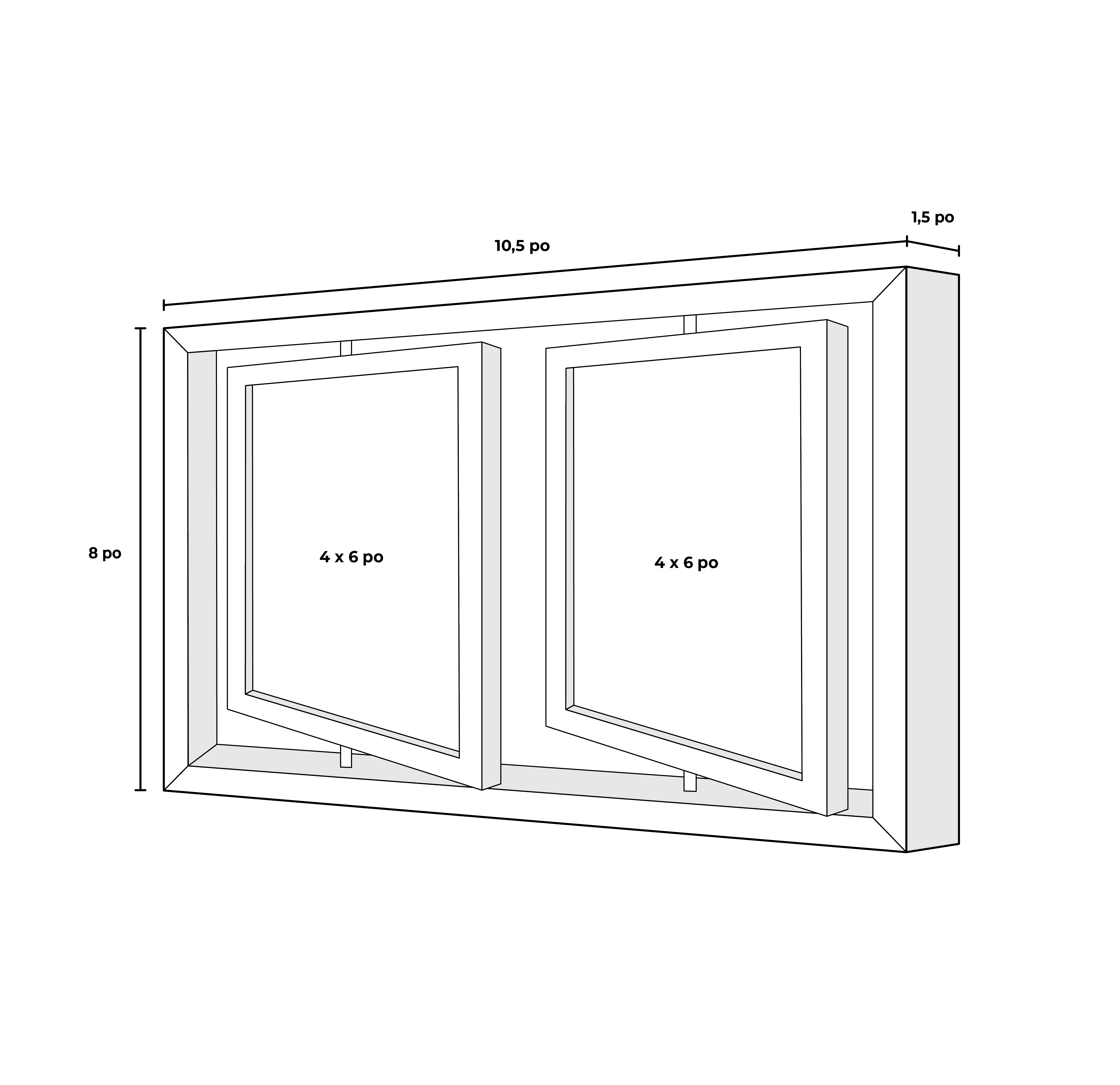 Cadre rotatif en bois 4 x 6 po (4)