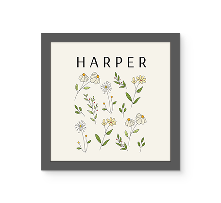 12x12 Grey Framed Themed Spark Poster