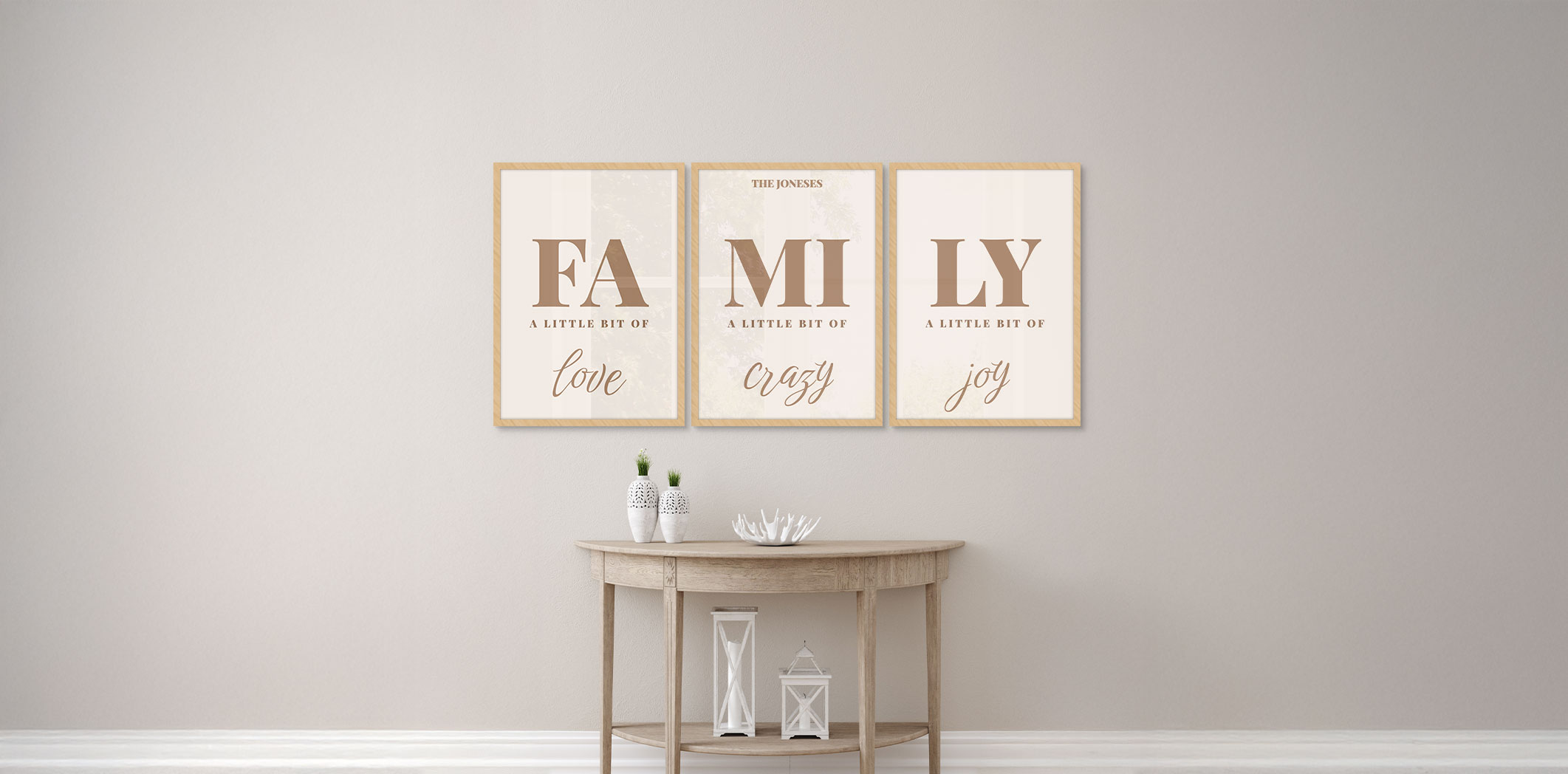 Set of 3 - Themed 20x30 Wood Frames