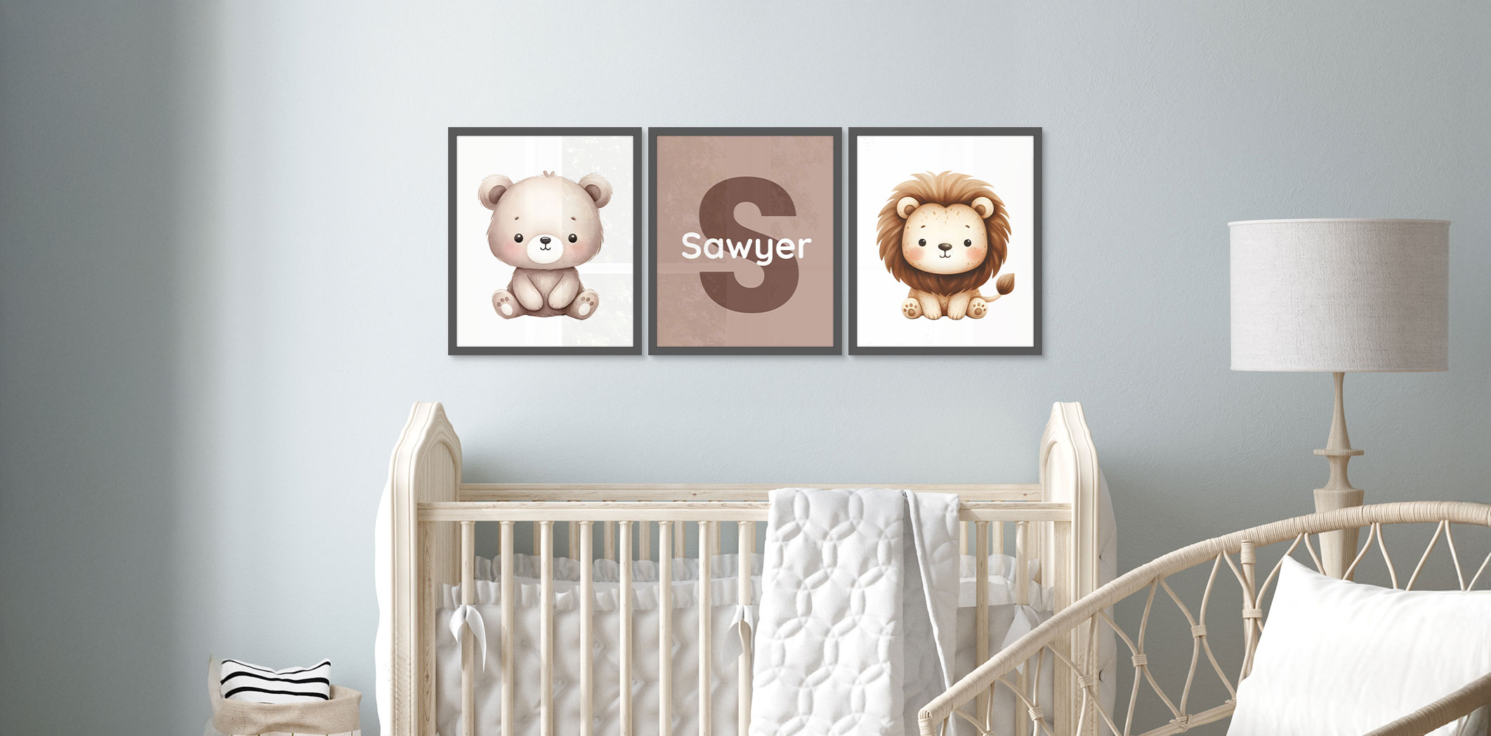 Set of 3 - Themed 16x20 Grey Frames