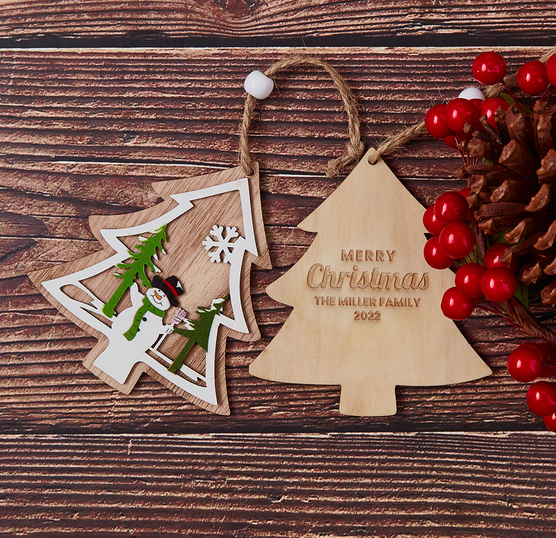 Personalized Wood Ornament - Tree