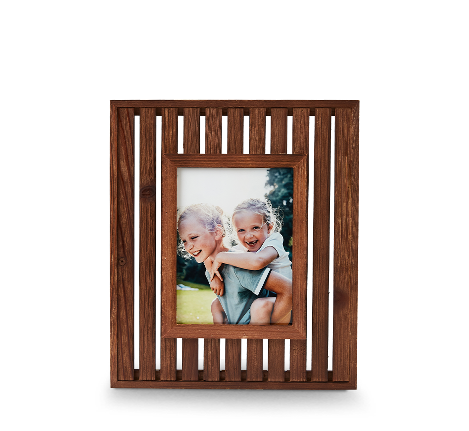 Cadre de planchettes de bois 6 x 8 po