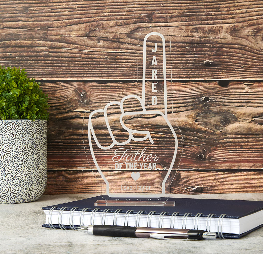 Acrylic Foam Finger - Clear