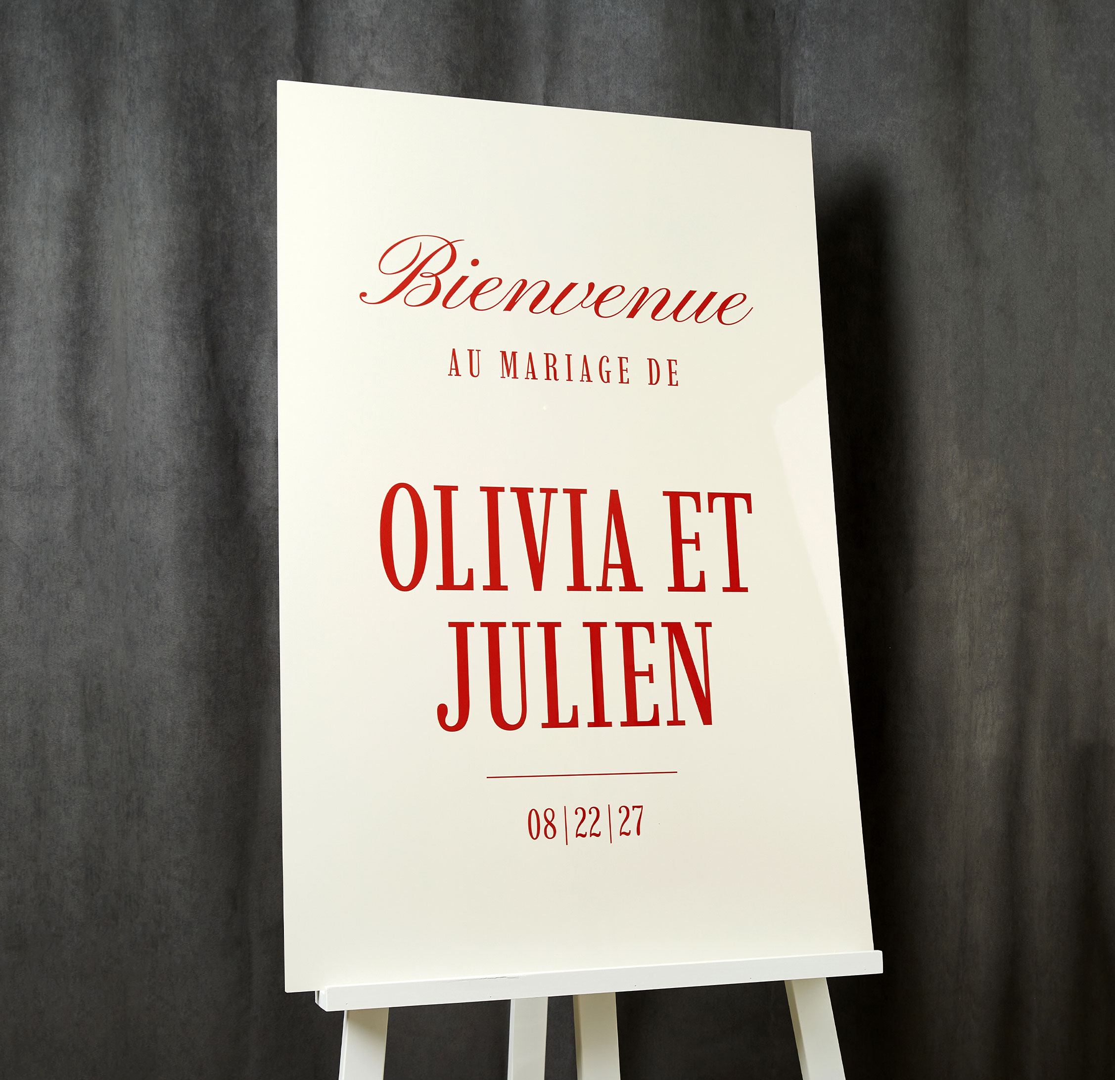 Affiche de mariage sur métal de 24 x 36 po