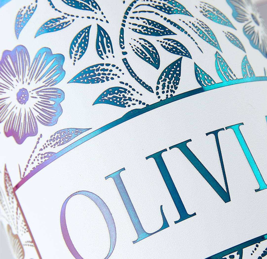 40oz. White Personalized Metallic Tumbler