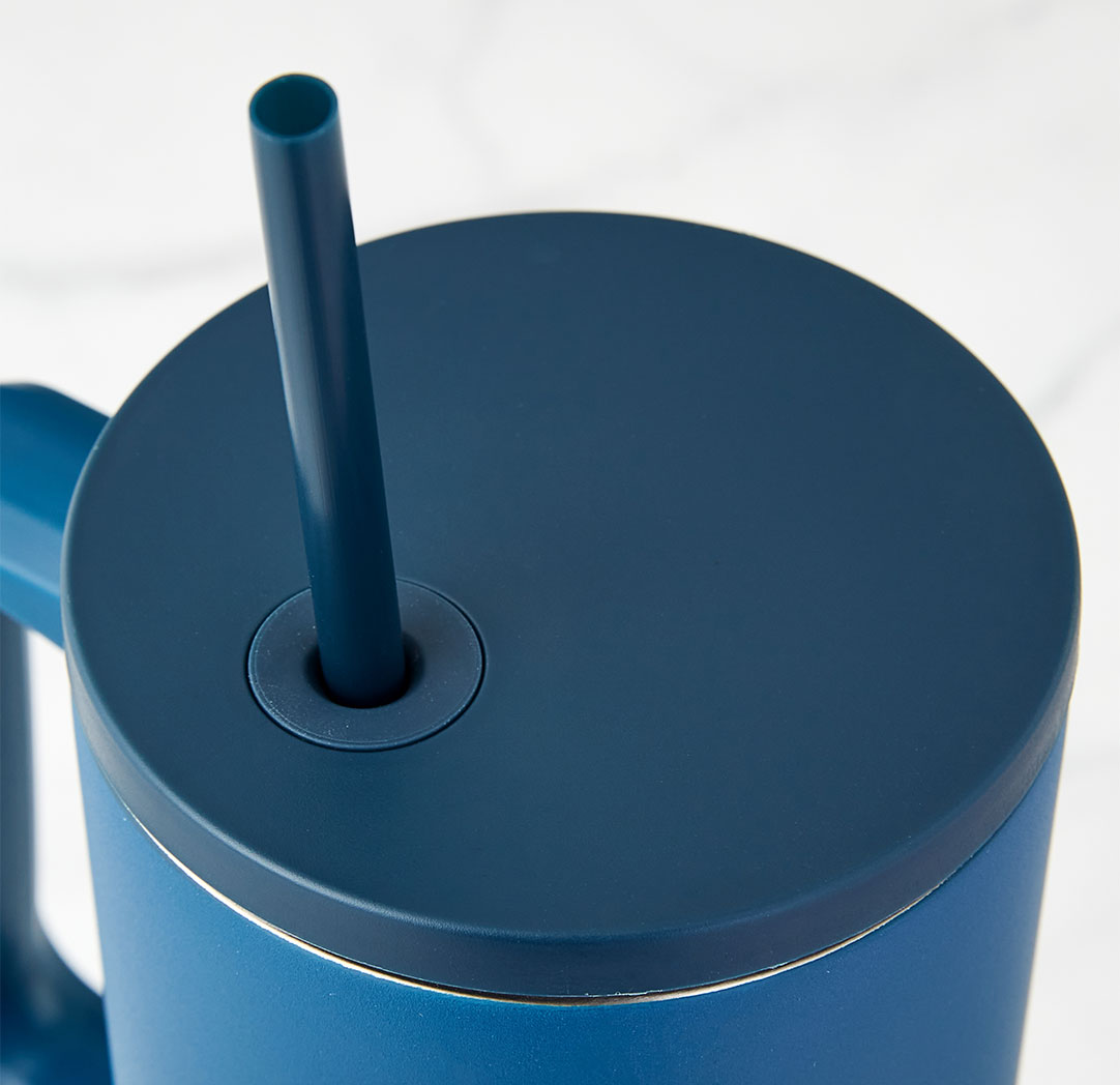 40oz. Navy Blue Personalized Travel Tumbler