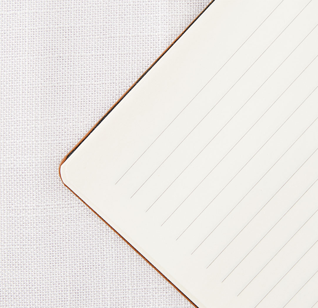 Personalized Light Brown Leather Notebook