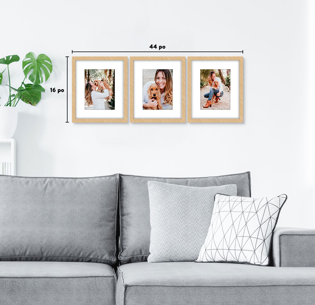 8 x 10 po en bois - Ensemble de 3