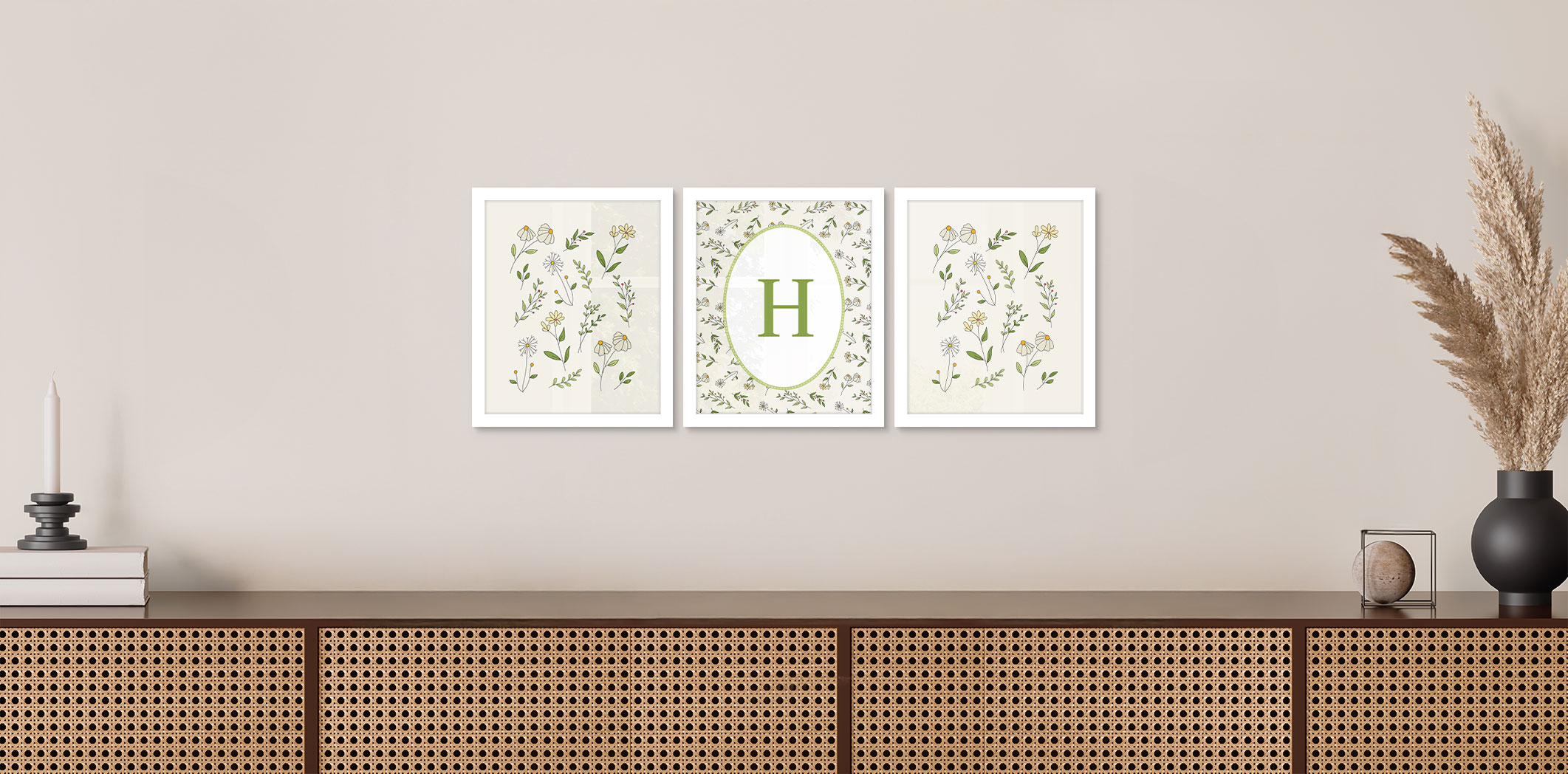 Set of 3 - Themed 8x10 White Frames