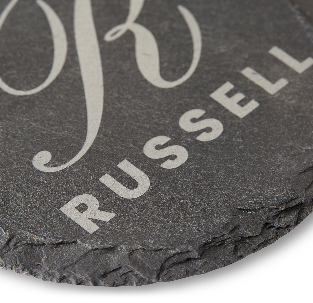 Personalized Round Slate Coaster