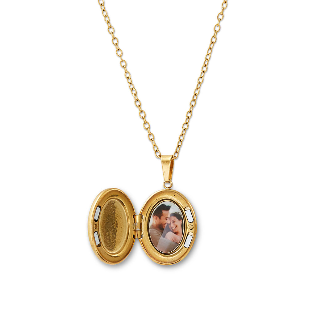 Collier avec médaillon photo céleste - couleur or
