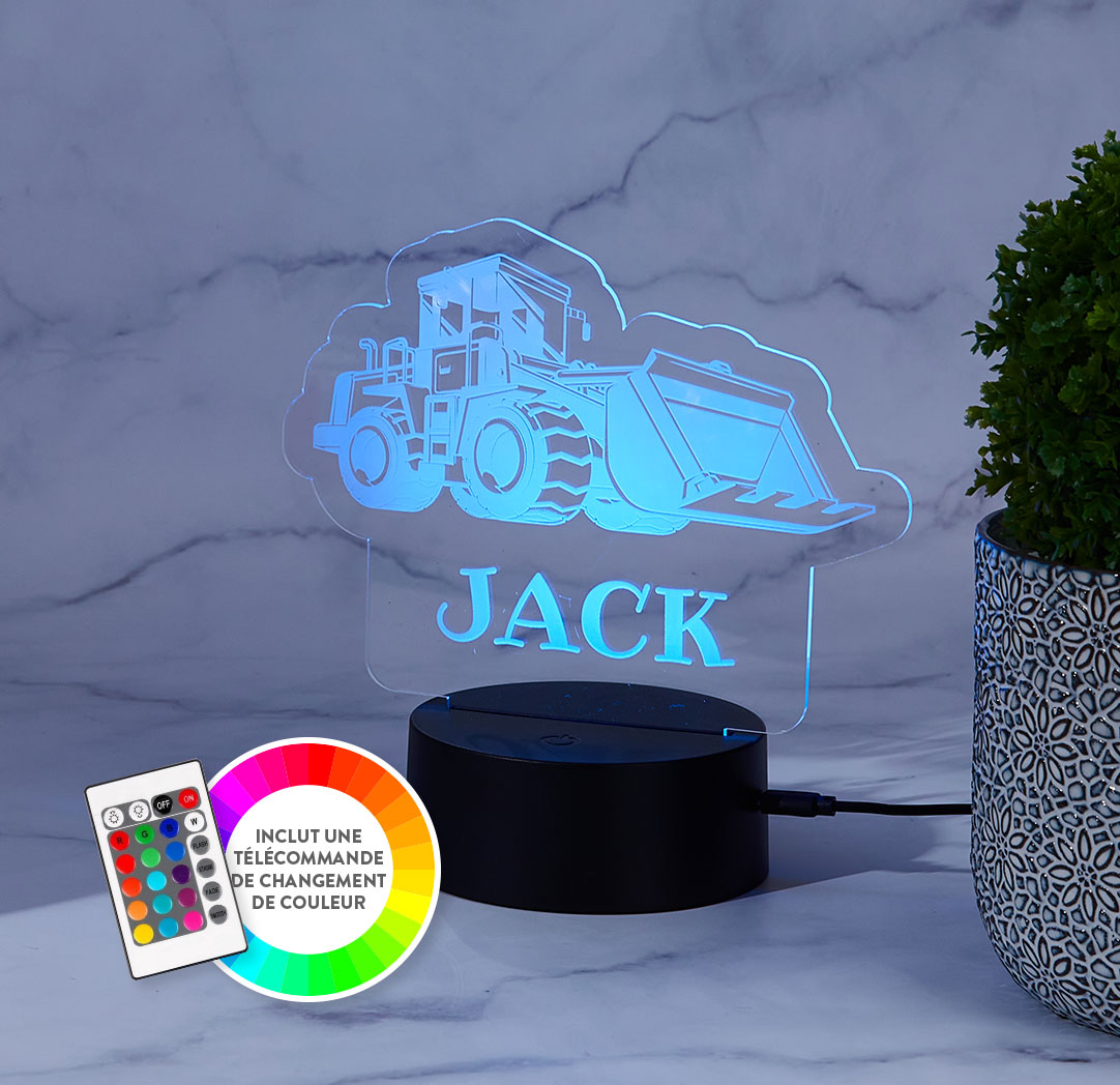 Panneau à DEL personnalisé noir - Bulldozer