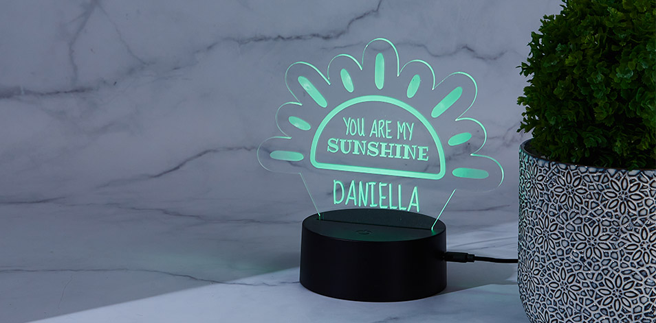 Panneau à DEL personnalisé noir - Soleil