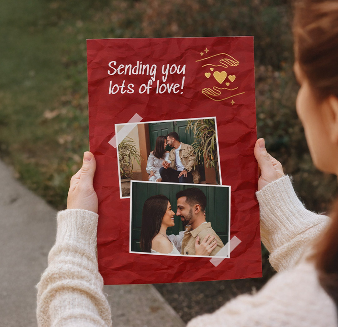 9x12 Folded Soft Touch Foil Greeting Cards