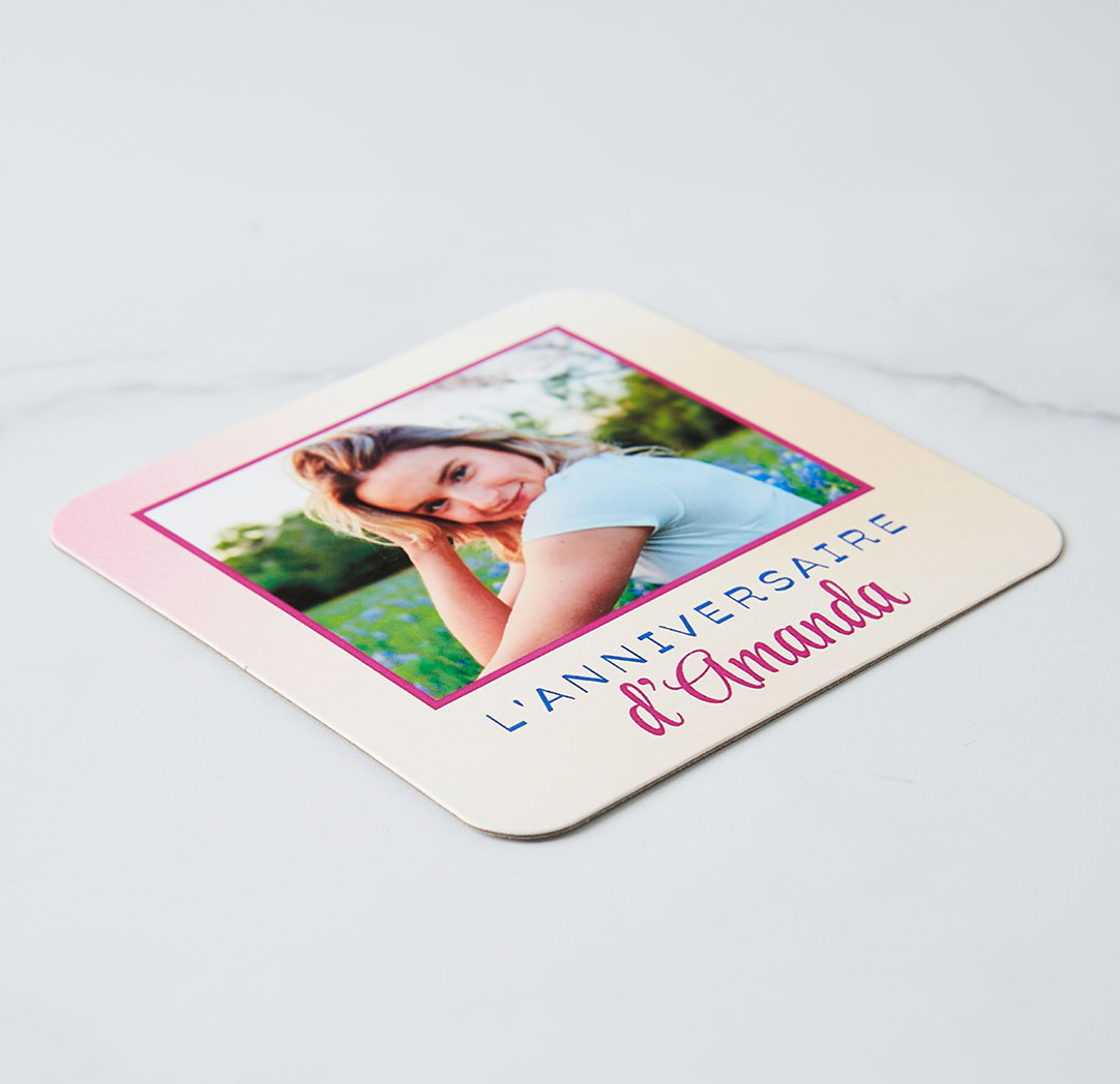 Sous-verres avec photo express (ensemble de 12)