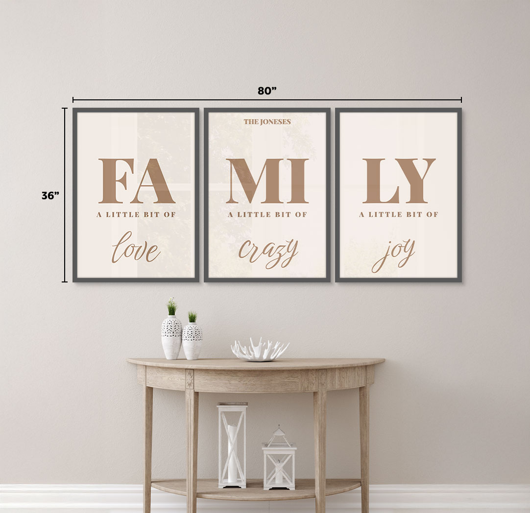 Set of 3 - Themed 20x30 Grey Frames