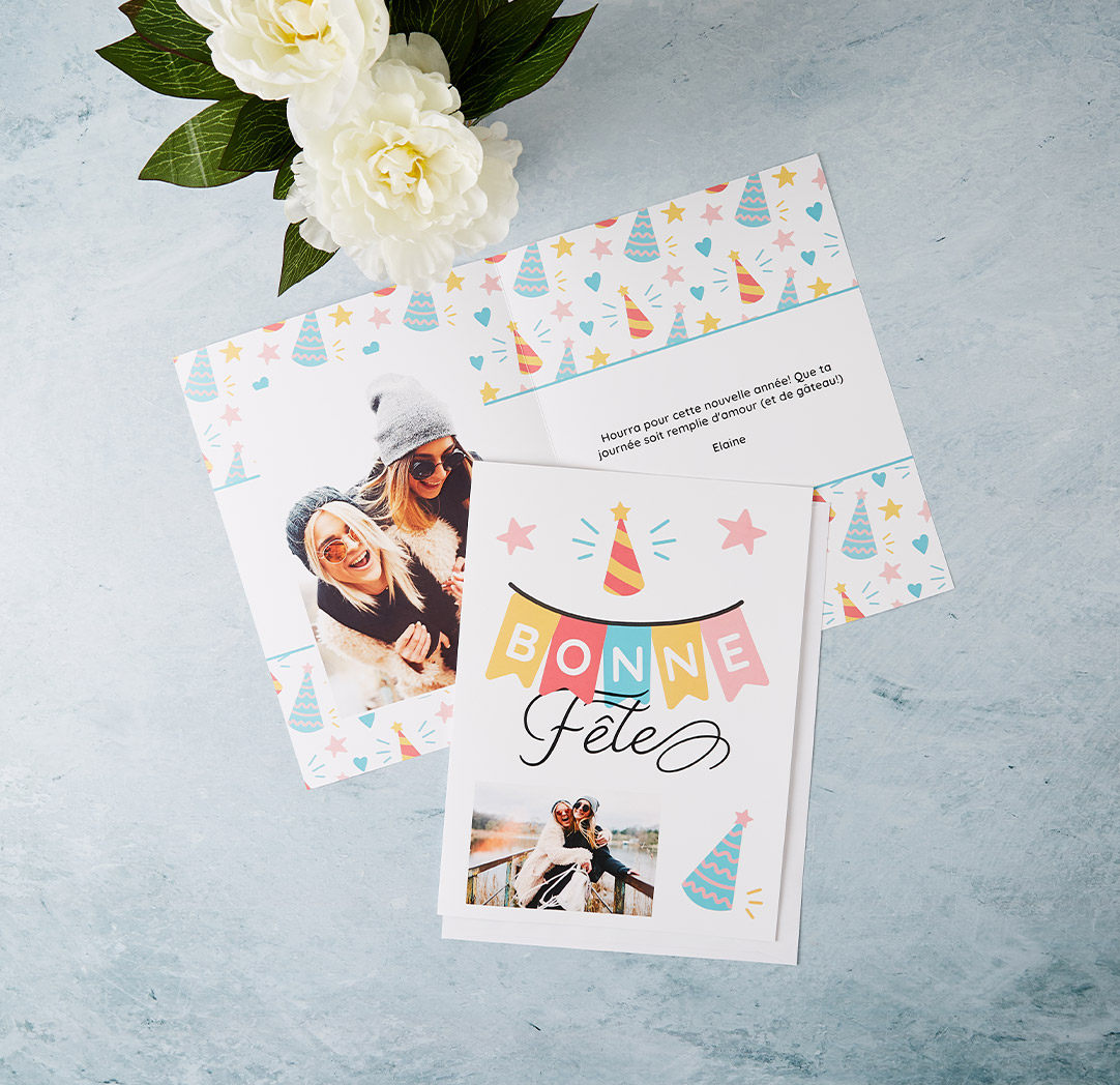 Cartes de souhaits pliées de 9 x 12 po